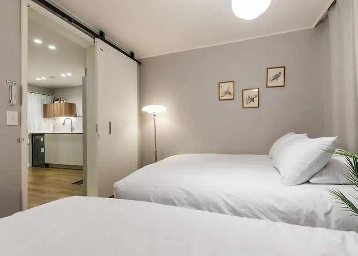 Nook Hongdae 5min From Hongik Univ Stn 2 Queen Beds Villa *